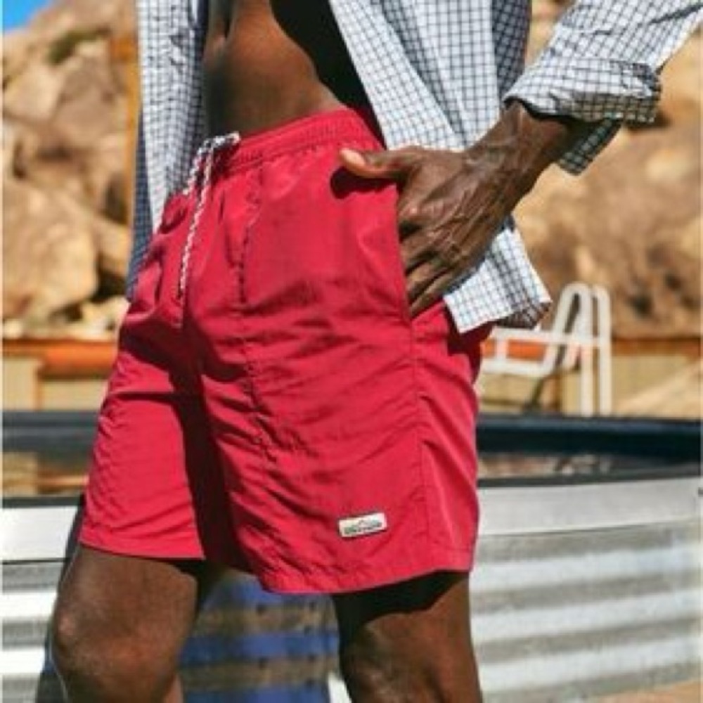 Orvis Red Swim Trunks Men’s L • 7” Inseam • UPF 50 • Quick-Dry Nylon - Picture 2 of 16